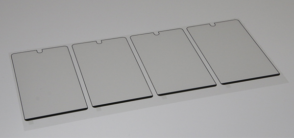 Narrow-framed, double-sided tape processing